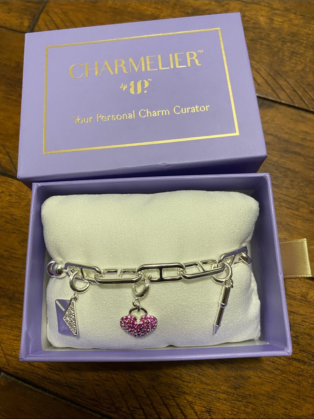 Bomb Party Charmelier Charm Bracelet - Cubic Zirconia - Written with All My Love